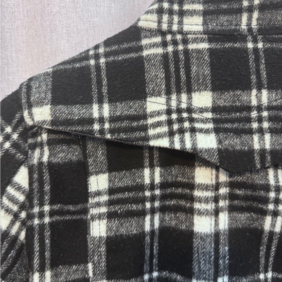 Jou Jou Black and White Flannel Zip Up Winter Coat - Picture 4 of 9